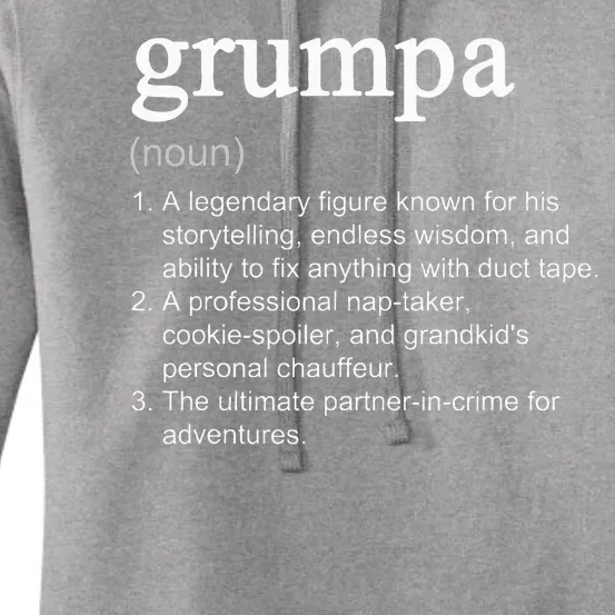 Grumpa Definition Funny Cool Women's Pullover Hoodie