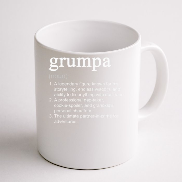 Grumpa Definition Funny Cool Front & Back Coffee Mug