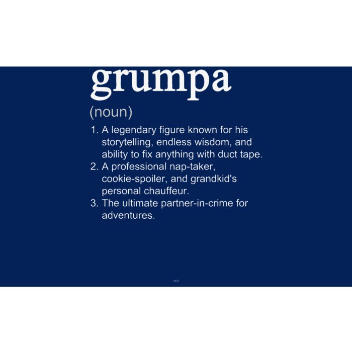 Grumpa Definition Funny Cool Bumper Sticker