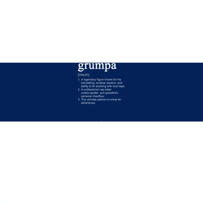 Grumpa Definition Funny Cool Bumper Sticker