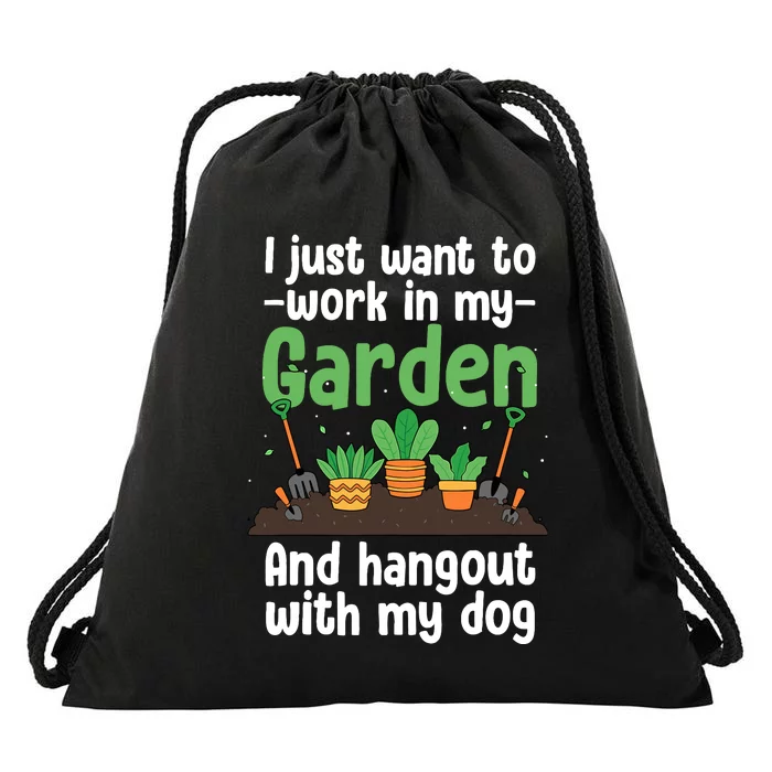 Gardening Design For Plant Lover Florist Gardener Drawstring Bag