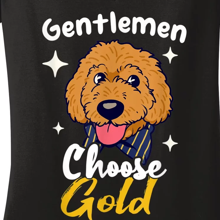 Goldendoodle Dood Funny Doodle Dog Golden Doodle Women's V-Neck T-Shirt