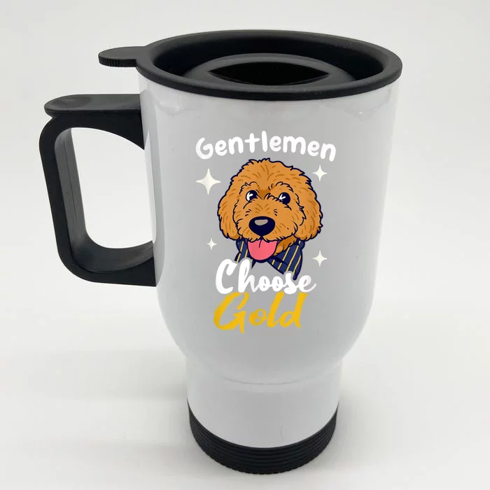 Goldendoodle Dood Funny Doodle Dog Golden Doodle Front & Back Stainless Steel Travel Mug