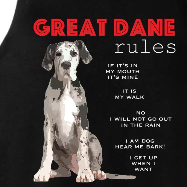 Great Dane Funny Great Dane Lover Ladies Tri-Blend Wicking Tank