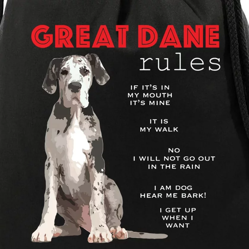 Great Dane Funny Great Dane Lover Drawstring Bag