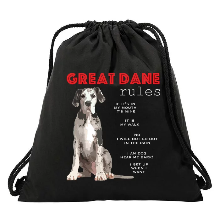 Great Dane Funny Great Dane Lover Drawstring Bag