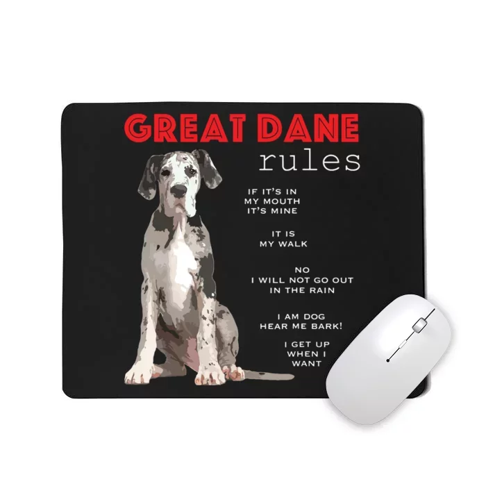 Great Dane Funny Great Dane Lover Mousepad