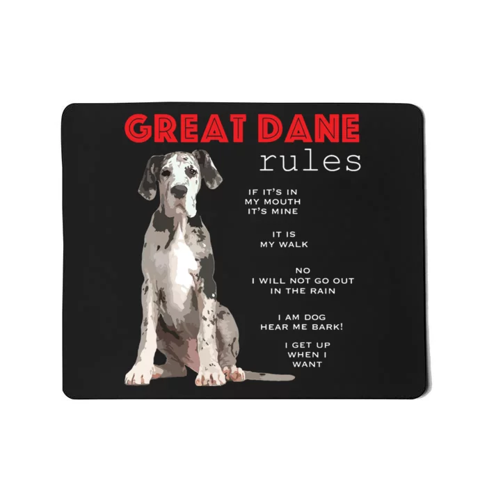 Great Dane Funny Great Dane Lover Mousepad