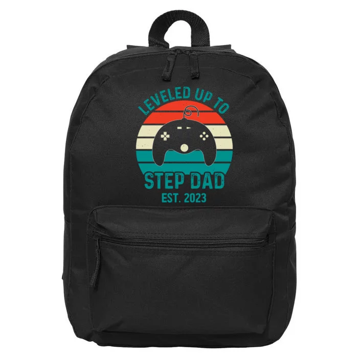 Gamer Dad Fathers Day Step Dad 16 in Basic Backpack