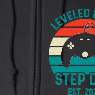 Gamer Dad Fathers Day Step Dad Full Zip Hoodie