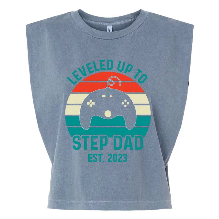 Gamer Dad Fathers Day Step Dad Garment-Dyed Women's Muscle Tee