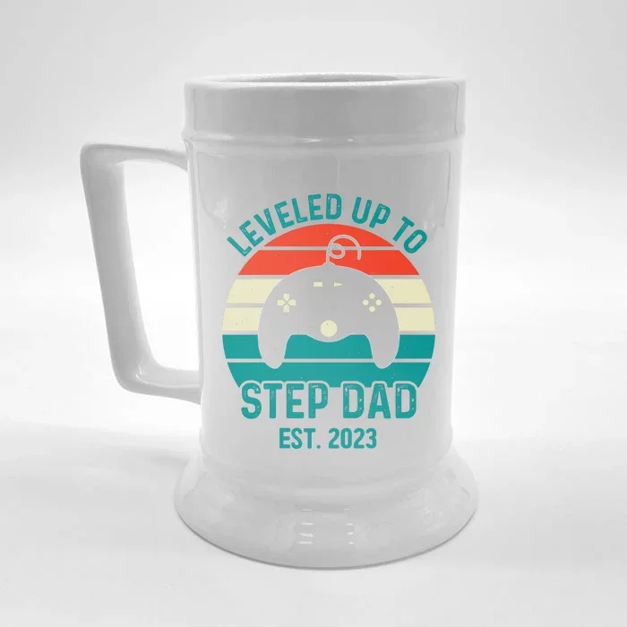 Gamer Dad Fathers Day Step Dad Front & Back Beer Stein