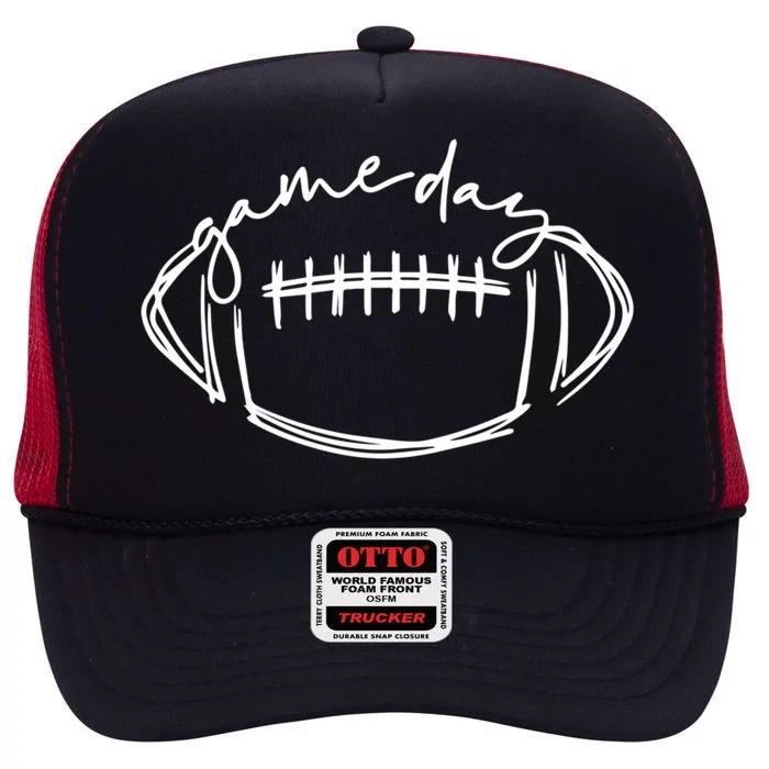 Game Day Football Game Day Vibes Football Lover Gift High Crown Mesh Trucker Hat