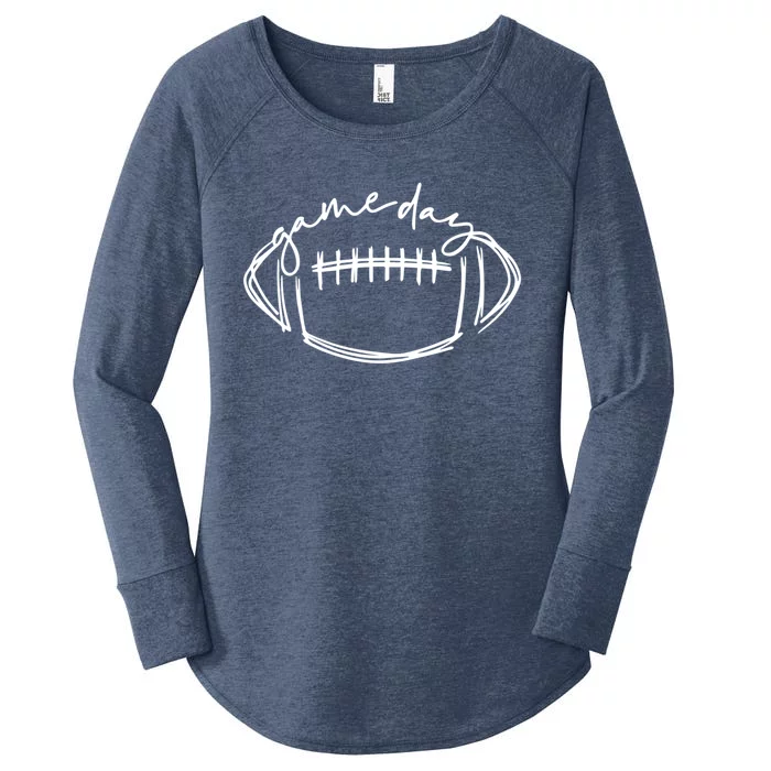 Game Day Football Game Day Vibes Football Lover Gift Women's Perfect Tri Tunic Long Sleeve Shirt