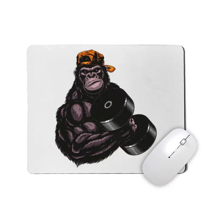 Gorilla Dumbbell Fitness Workout Gym For Lover Bodybuilding Mousepad