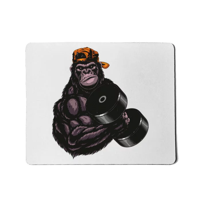 Gorilla Dumbbell Fitness Workout Gym For Lover Bodybuilding Mousepad