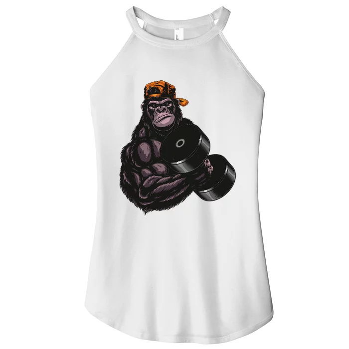 Gorilla Dumbbell Fitness Workout Gym For Lover Bodybuilding Women’s Perfect Tri Rocker Tank