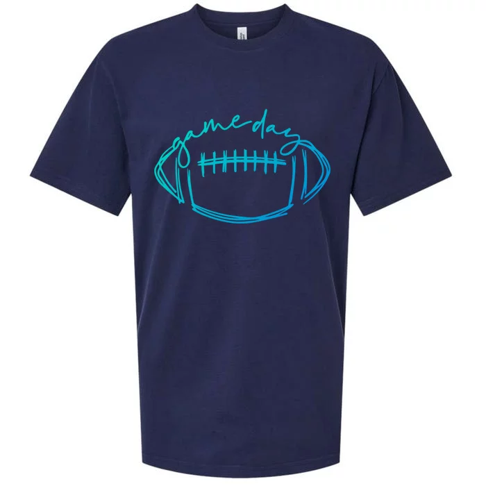 Game Day Football Game Day Vibes Football Lover Gift Sueded Cloud Jersey T-Shirt