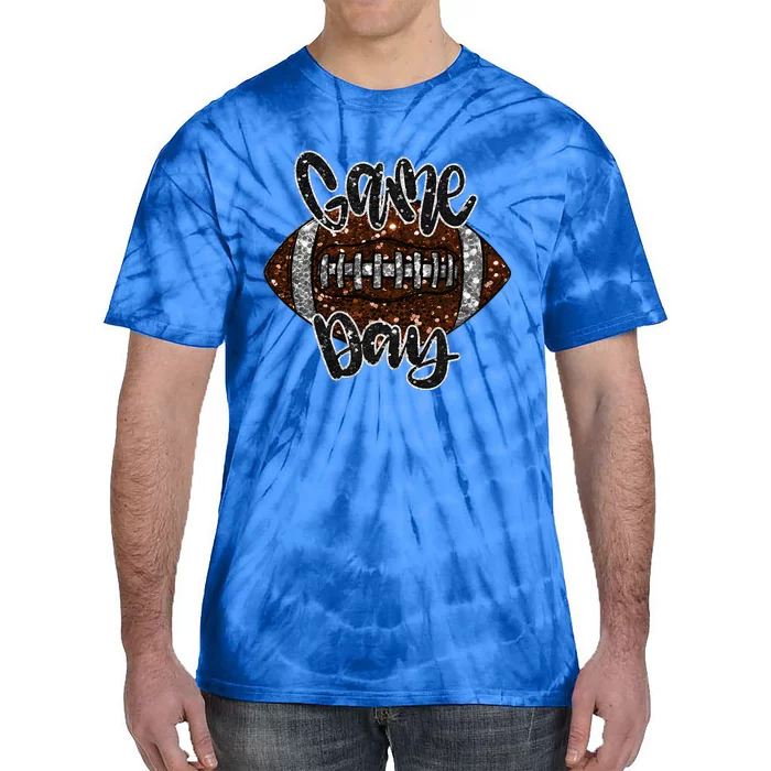 Game Day Football Bling Bling Football Lover Fall Autumn Tie-Dye T-Shirt