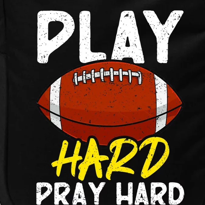 Game Day Football Season Play Hard Pray Hard Sports Impact Tech Backpack