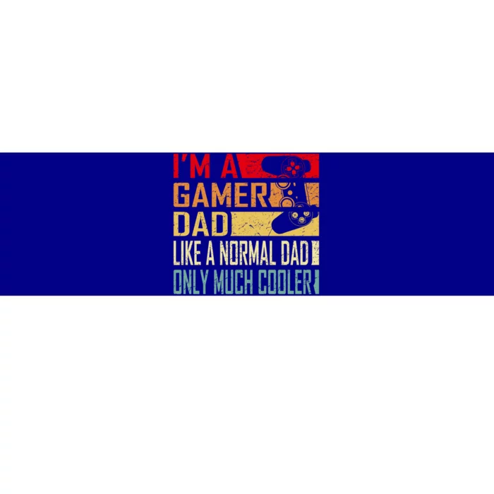 Gamer Dad Funny Gift For Fathers Cool Vintage Dads Gaming Gift Bumper Sticker