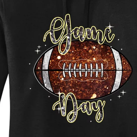 Game Day Football Bling Bling Football Lover Fall Autumn Women's Pullover Hoodie