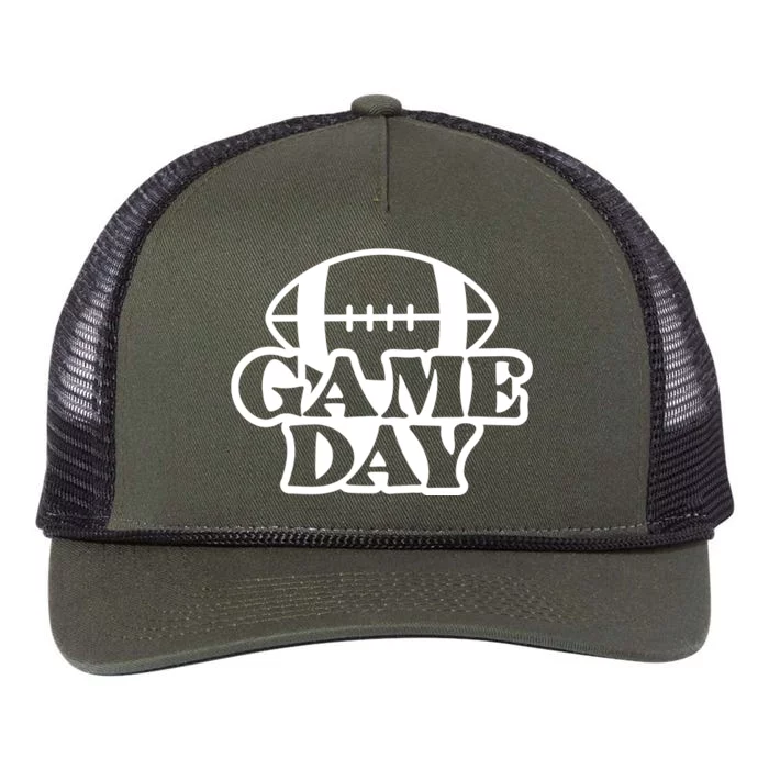 Game Day Football Lover Retro Rope Trucker Hat Cap