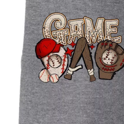 Game Day Funny Baseball Mama Baseball Season Game Day Mama Doggie 3-End Fleece Hoodie