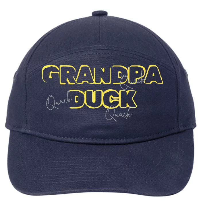 Grandpa Duck FatherS Day Birthday Gag Gift Nickname 7-Panel Snapback Hat