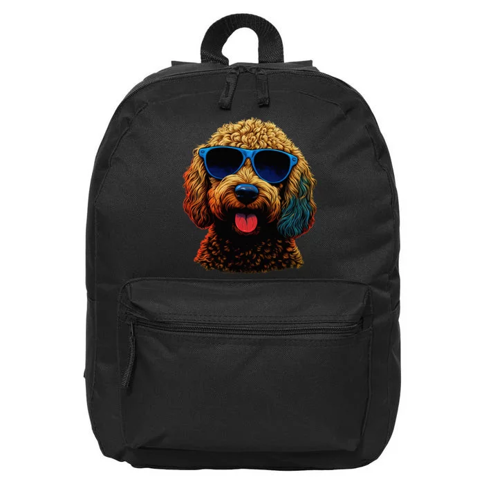 Goldendoodle Dood Funny Doodle Dog Golden Doodle 16 in Basic Backpack