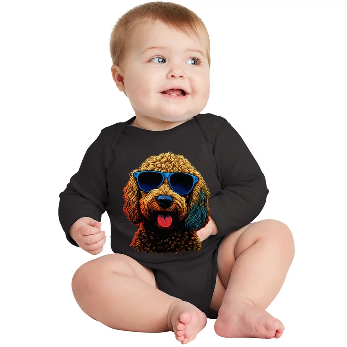 Goldendoodle Dood Funny Doodle Dog Golden Doodle Baby Long Sleeve Bodysuit