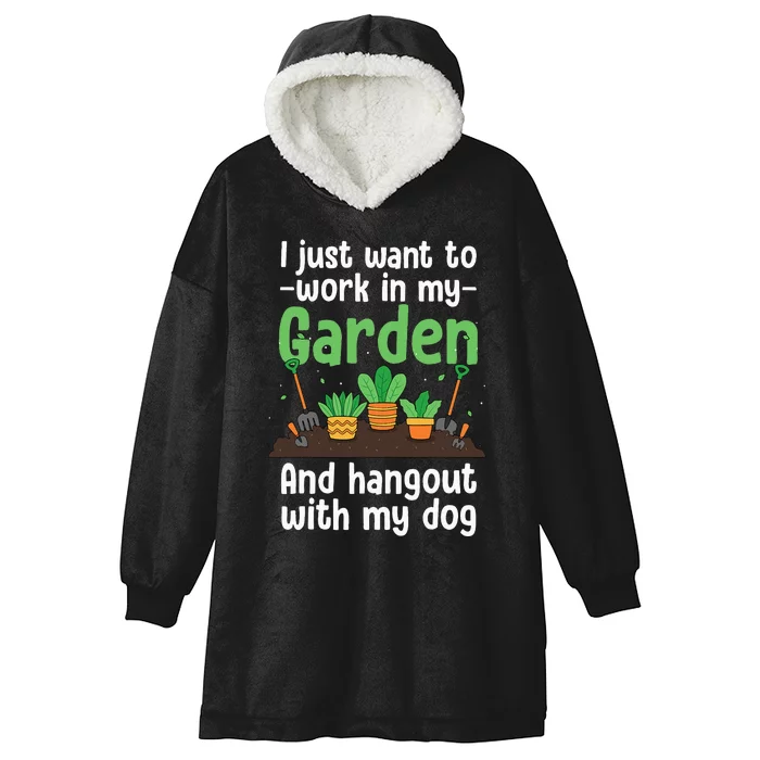 Gardening Design For Women Plant Lover Florist Gardener Hooded Wearable Blanket