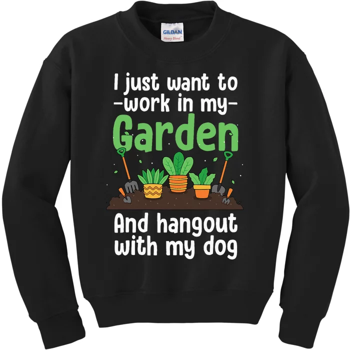 Gardening Design For Women Plant Lover Florist Gardener Kids Sweatshirt