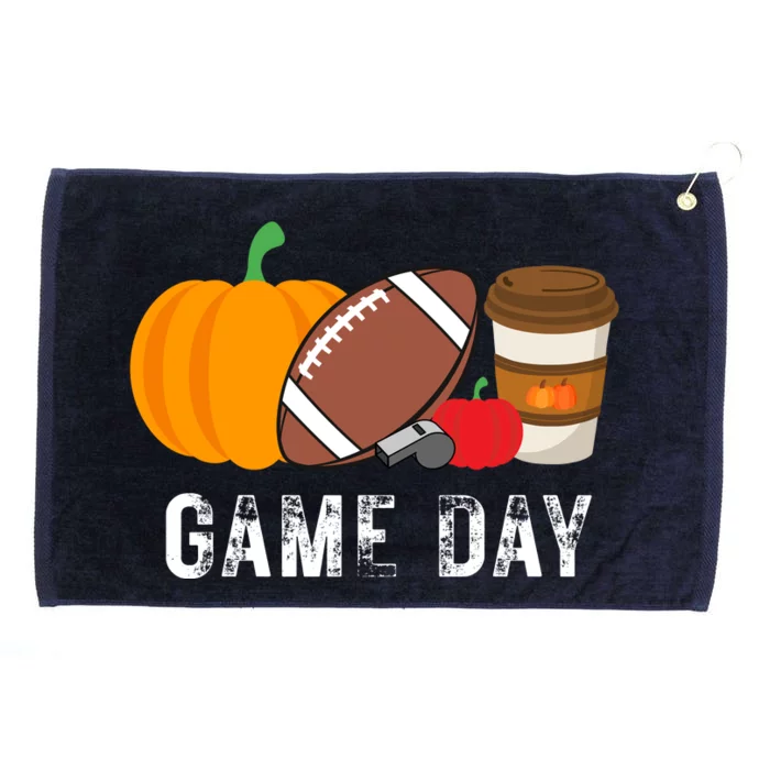 Game Day Football Pumpkin Fall Grommeted Golf Towel