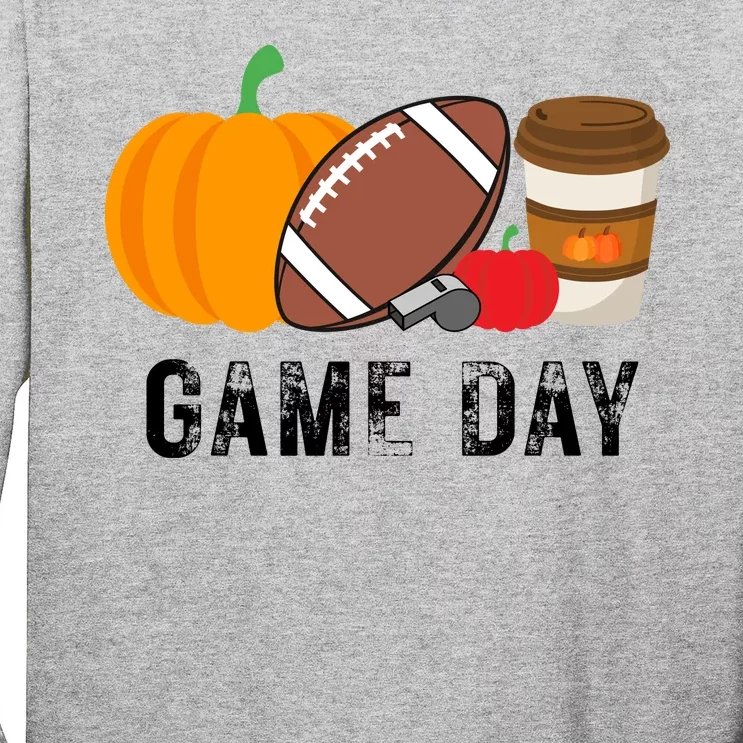 Game Day Football Pumpkin Fall Long Sleeve Shirt