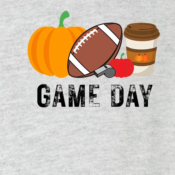 Game Day Football Pumpkin Fall Toddler Long Sleeve Shirt