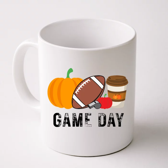 Game Day Football Pumpkin Fall Front & Back Coffee Mug