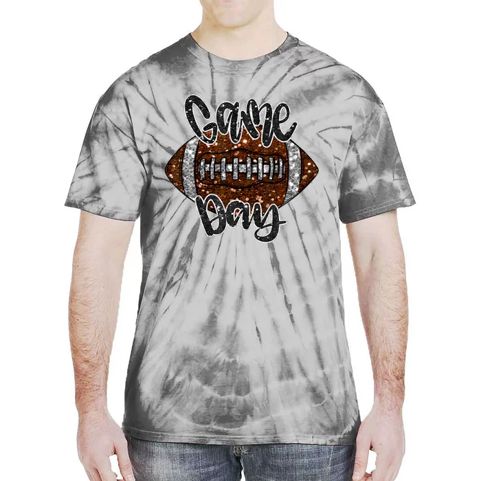 Game Day Football Bling Bling Football Lover Fall Autumn Tie-Dye T-Shirt