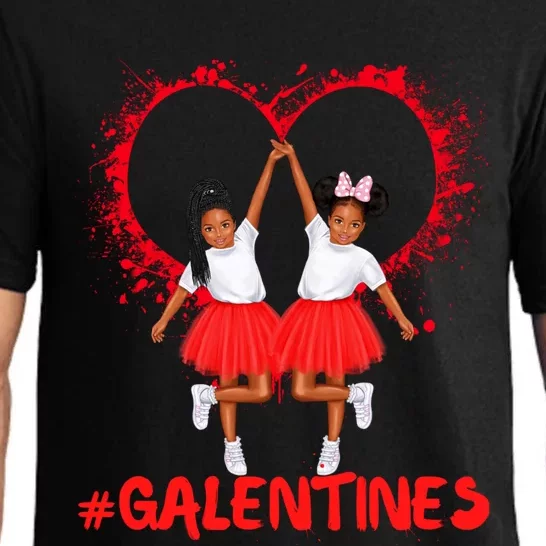 Galentines Day Fun Cute Brown Skin Girls Best Girl Friends Cool Gift Pajama Set