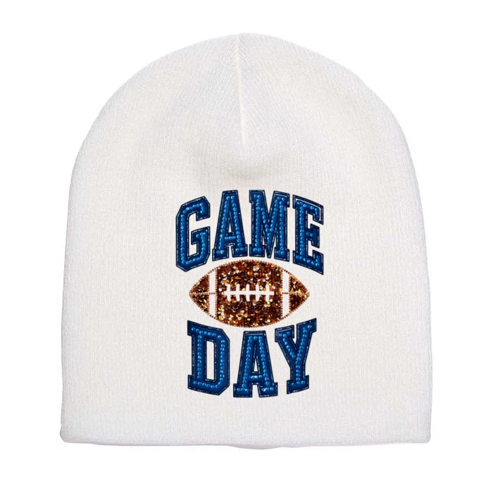 Game Day Football For Women Short Acrylic Beanie