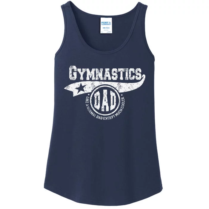 Gymnastics Dad Fathers Day Gift Father Ladies Essential Tank