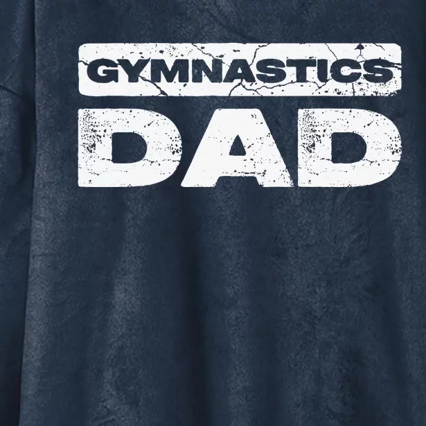 Gymnastics Dad Fathers Day Hooded Wearable Blanket