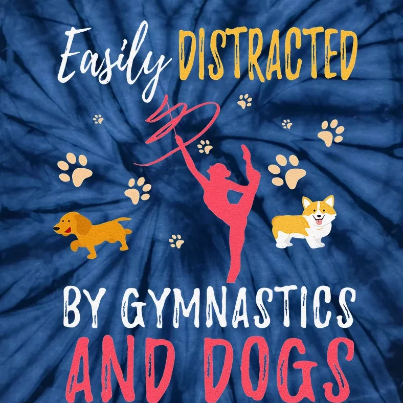 Gymnastics & Dogs Funny Gymnast Dog Lover Gift Tie-Dye T-Shirt