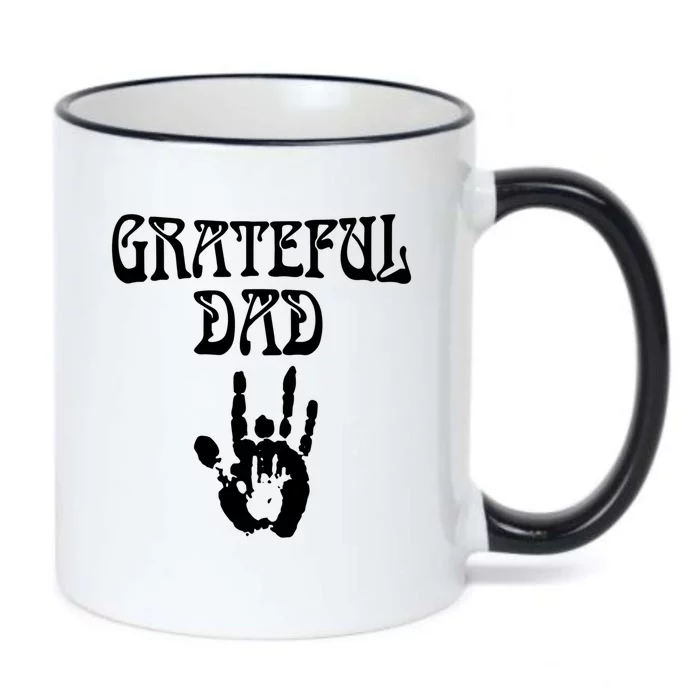 Grateful Dad Fathers Day Black Color Changing Mug