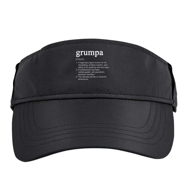 Grumpa Definition Funny Cool Adult Drive Performance Visor