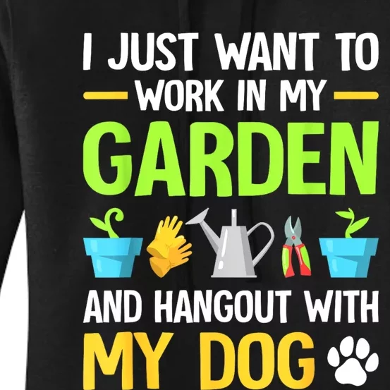 Gardening & Dog Funny Plant Lover Women Garden Gardener Women's Pullover Hoodie