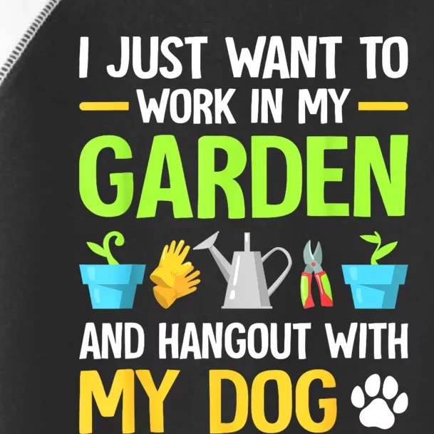 Gardening & Dog Funny Plant Lover Women Garden Gardener Toddler Fine Jersey T-Shirt