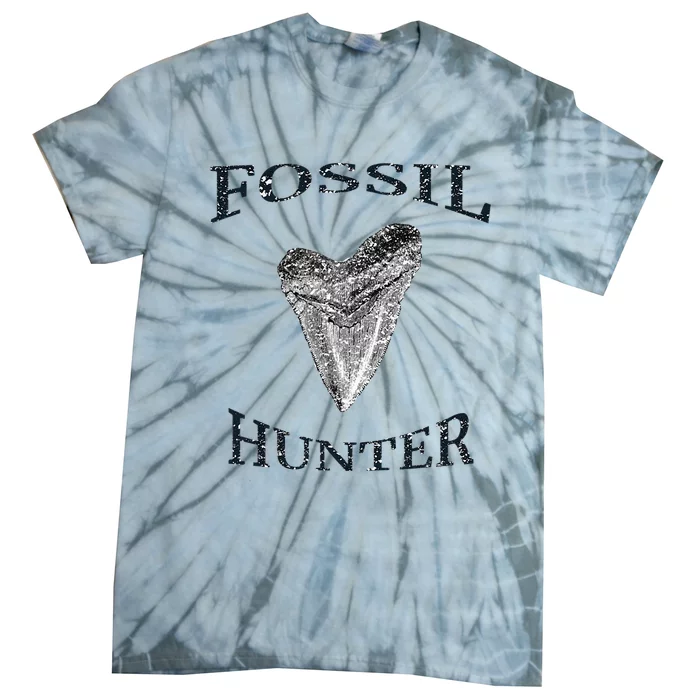 Great Distressed Fossil Hunter Megalodon Tooth Enthusiast Tie-Dye T-Shirt