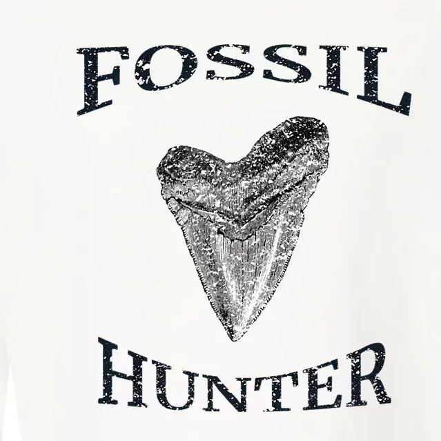 Great Distressed Fossil Hunter Megalodon Tooth Enthusiast Cropped Pullover Crew