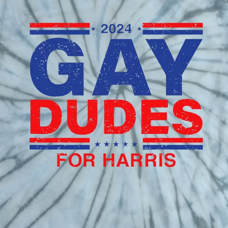 Gay Dudes For Harris Retro Harris For President 2024 Tie-Dye T-Shirt